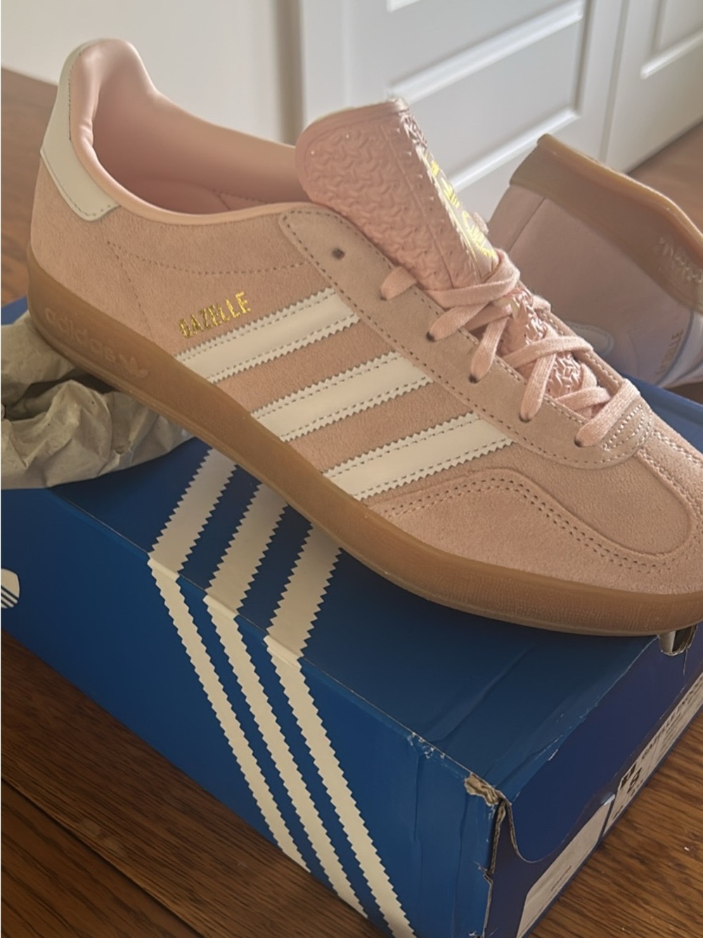 adidas Pink Suede Women's Sneakers with White Stripes